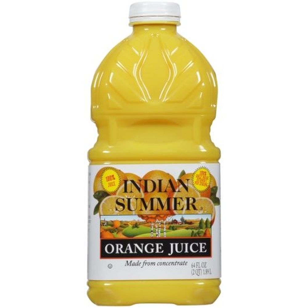 Indian Summer Unsweetened Orange Juice, 8 count