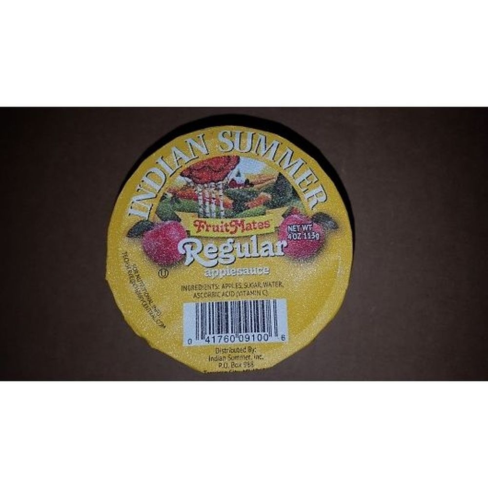 Indian Summer Sweetened Applesauce, 4 Ounce -- 72 per case
