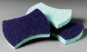 3M Scotch Brite Power Sponge, 2.8 x 4.5 x 0.6 inch -- 60 per case