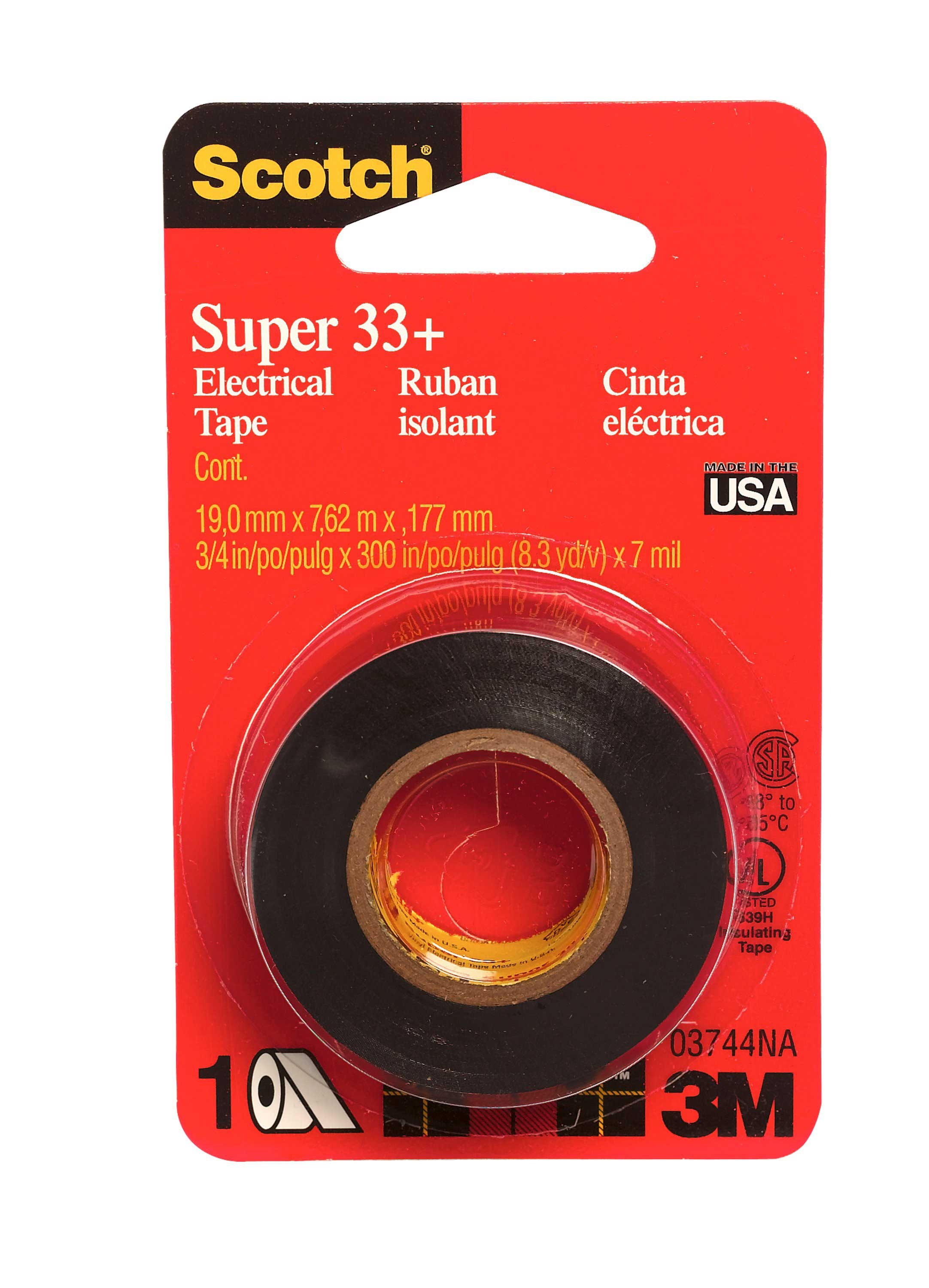 Scotch Electrical Tape, 3/4 x 300 inch -- 24 per case.