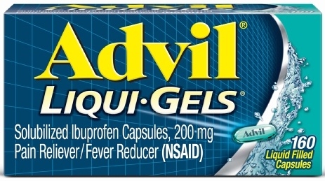 Advil Liqui-Gels Solubilized 200mg Ibuprofen Liquid-Filled Capsule, 160 per unit -- 12 per case