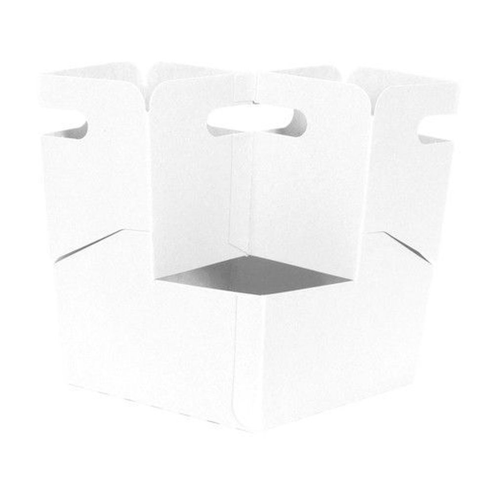 Dixie White 4 Cup Handheld Drink Carrier, 7 x 7 x 8.625 -- 200 per case.