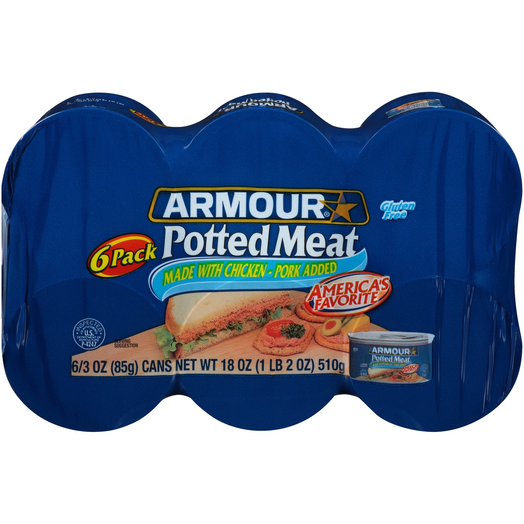 Pinnacle Foods Armour Star Potted Meat, 3 Ounce -- 48 per case.