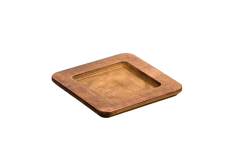 Lodge Walnut Stain Square Wood Underliner, 7.5 inch -- 6 per case.