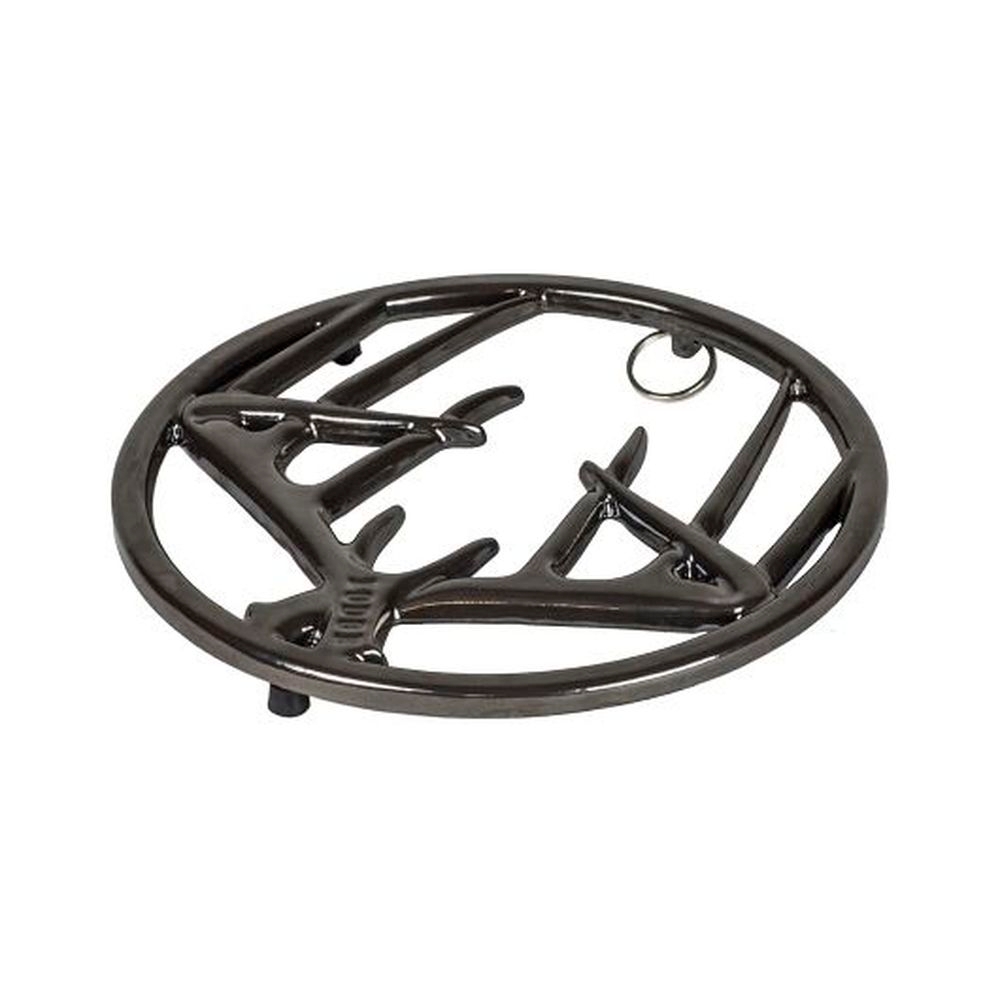 Lodge 8 Inch Midnight Chrome Enamel Cast Iron Antler Trivet, 6 count