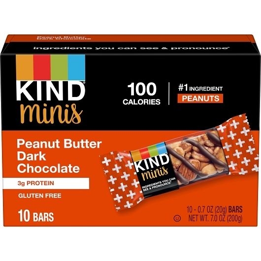 Kind Healthy Snacks Mini Peanut Butter Dark Chocolate Bar, 7 Ounce -- 8 per case