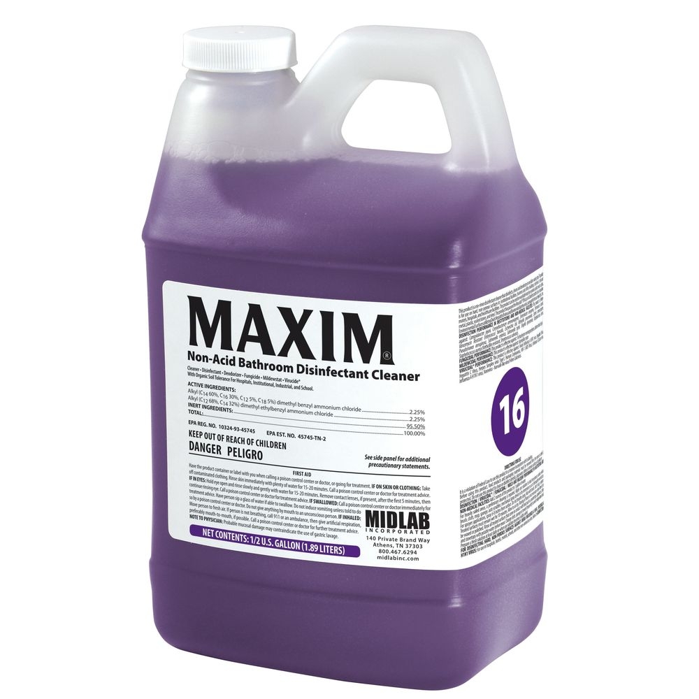 Maxim 6516 Floral Scent Non-Acid Bathroom Disinfectant Cleaner, 64 Ounce -- 4 per case