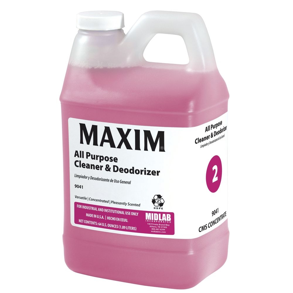 Maxim 9041 Lemon-Lime Scent All Purpose Cleaner and Deodorizer, 64 Ounce -- 4 per case