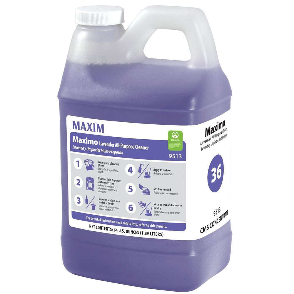 Maxim 9513 Maximo Lavender Scent All Purpose Cleaner, 1.89 Liter -- 4 per case