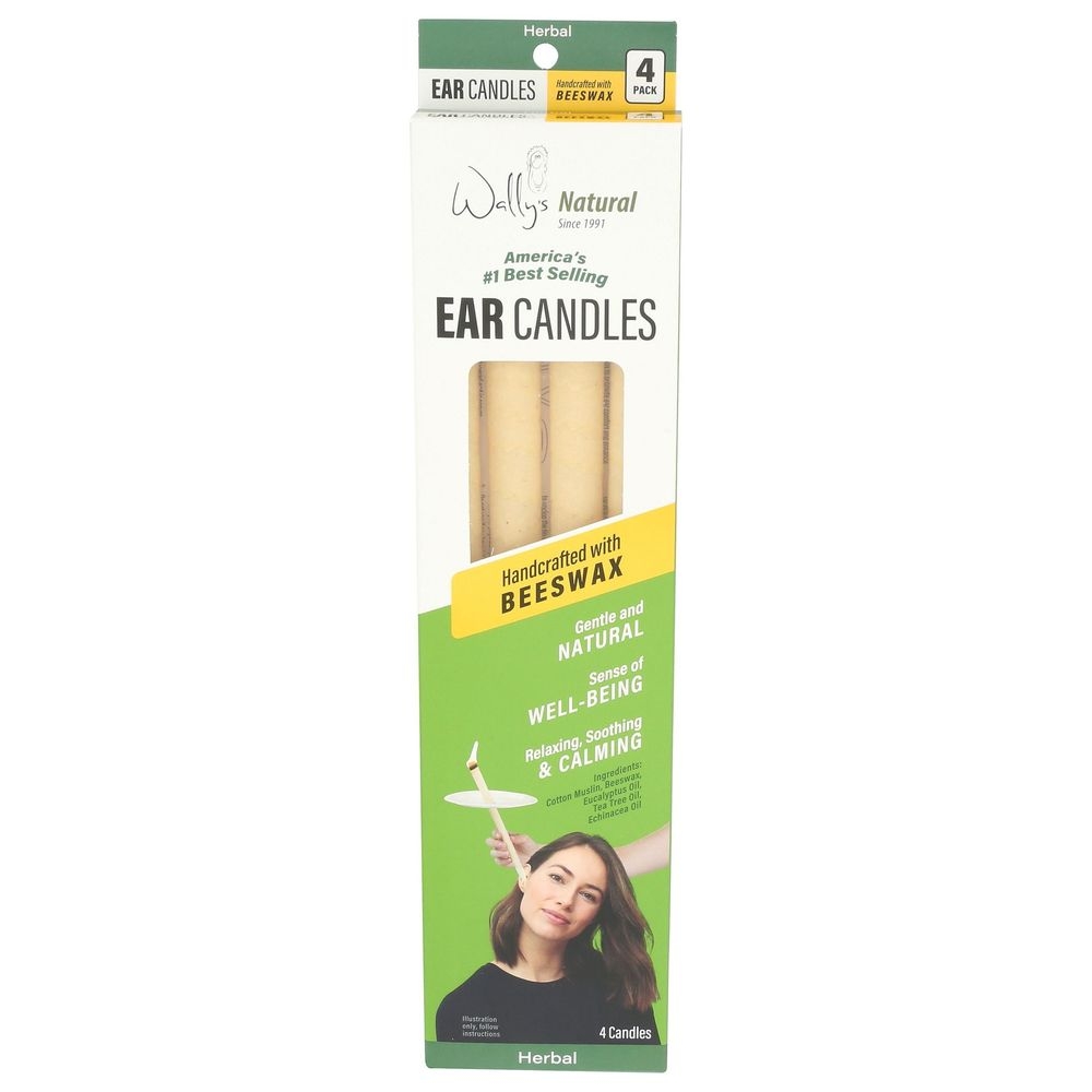 Wallys Natural Herbal Beeswax Candles, 4 count