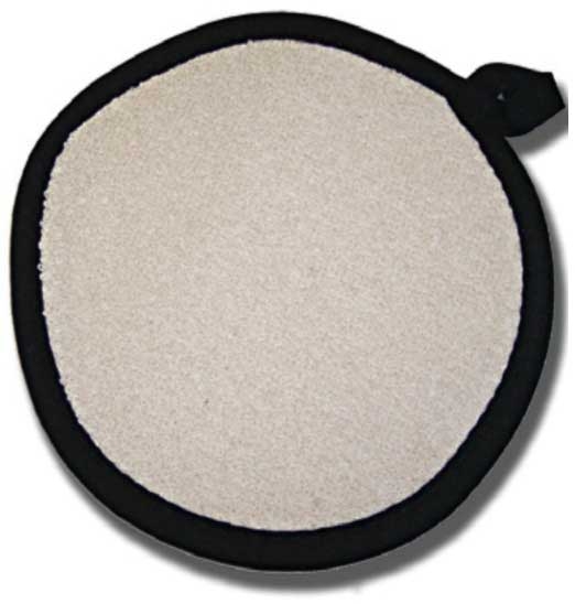 Intedge Tan Terry Round Pot Holder, 8 x 8 inch 