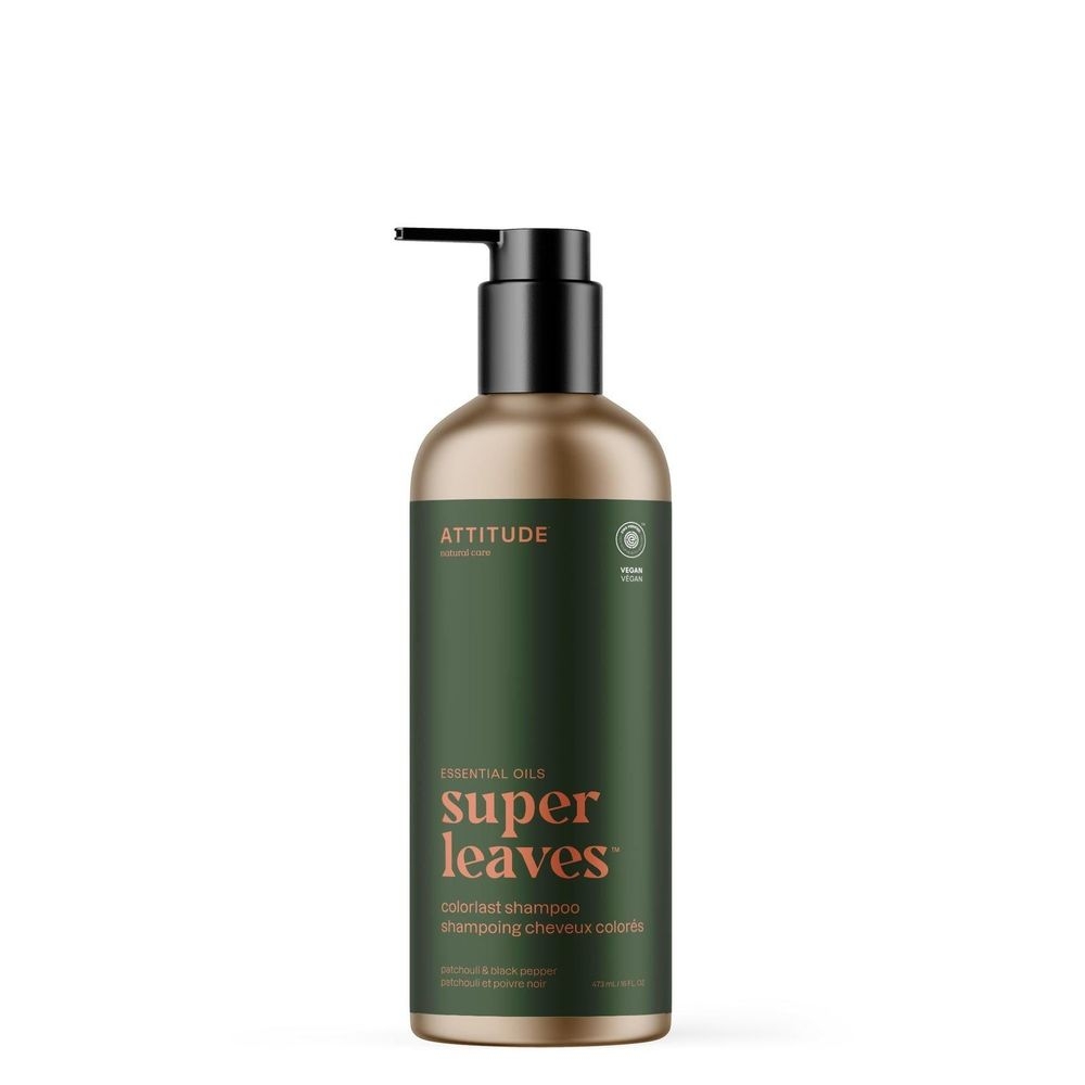 Attitude Super Leaves Patchouli and Black Pepper Colorlast Shampoo, 16 Fluid Ounce
