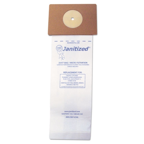 Janitized Vacuum Filter Bag fits Nobles Lite Trac/Tennant Viper -- 100 per case