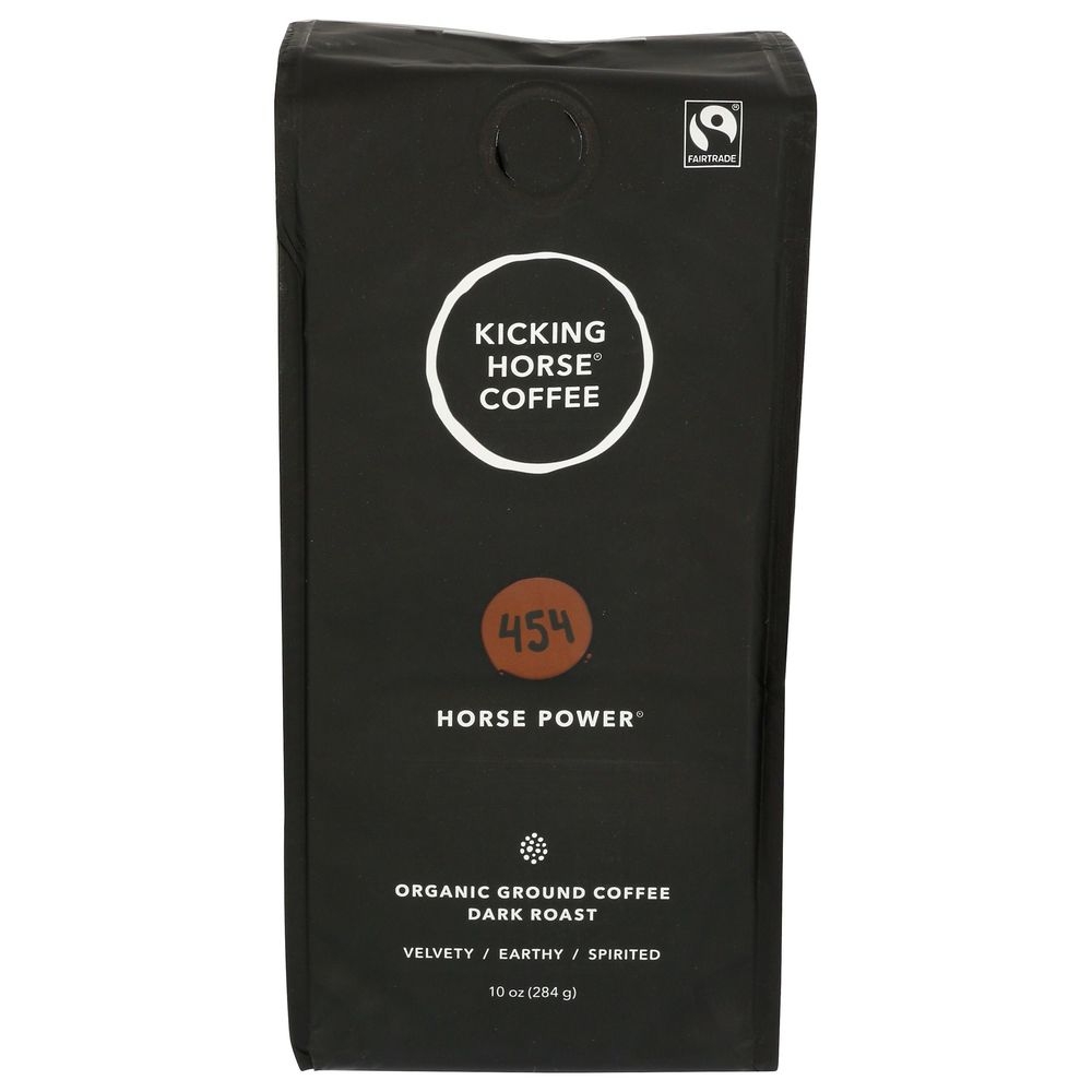 Kicking Horse 454 Horse Power Organic Dark Roast Whole Bean Coffee, 10 Ounce -- 6 per case