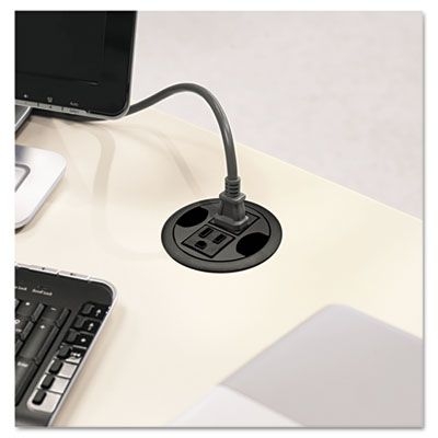 HON AC Power Hub, 3 inch Diameter, Black