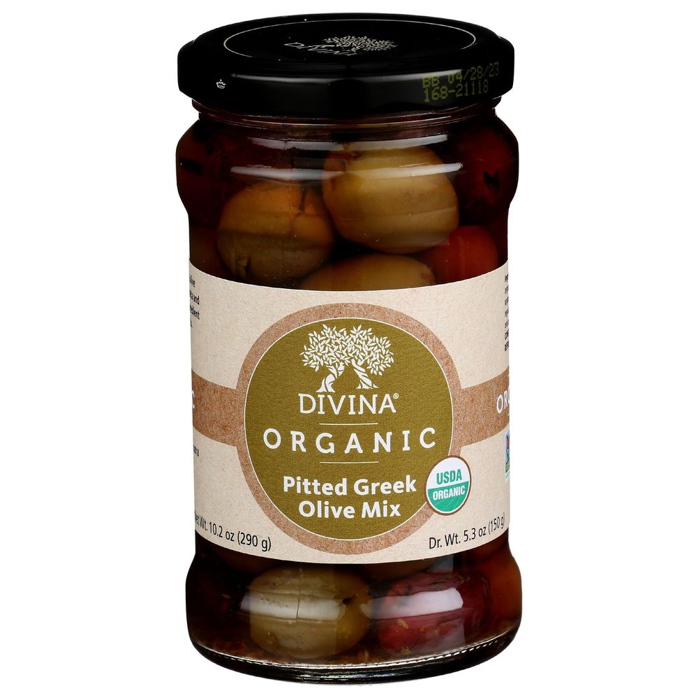 Divina Organic Pitted Greek Olive Mix, 10.2 Ounce -- 6 per case