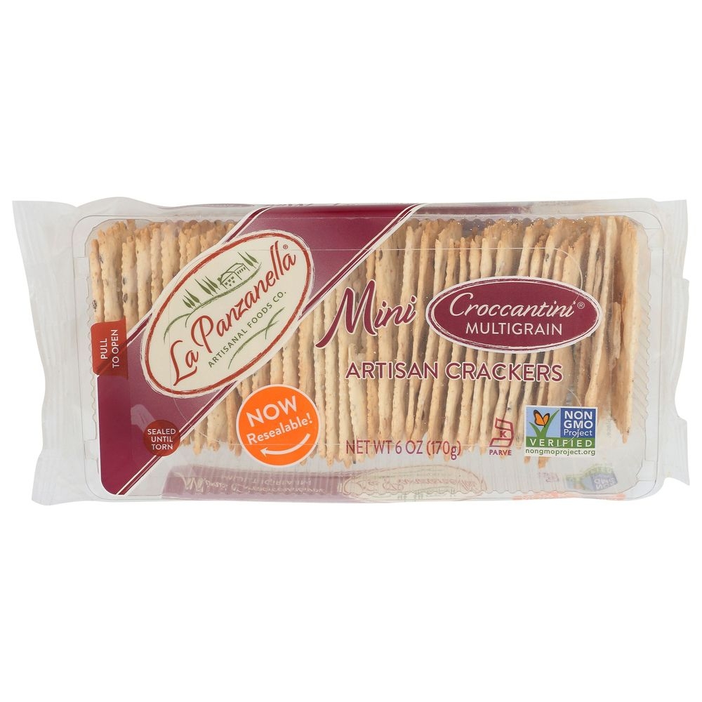 La Panzanella Croccantini Multi Grain Mini Artisan Cracker, 6 Ounce -- 12 per case