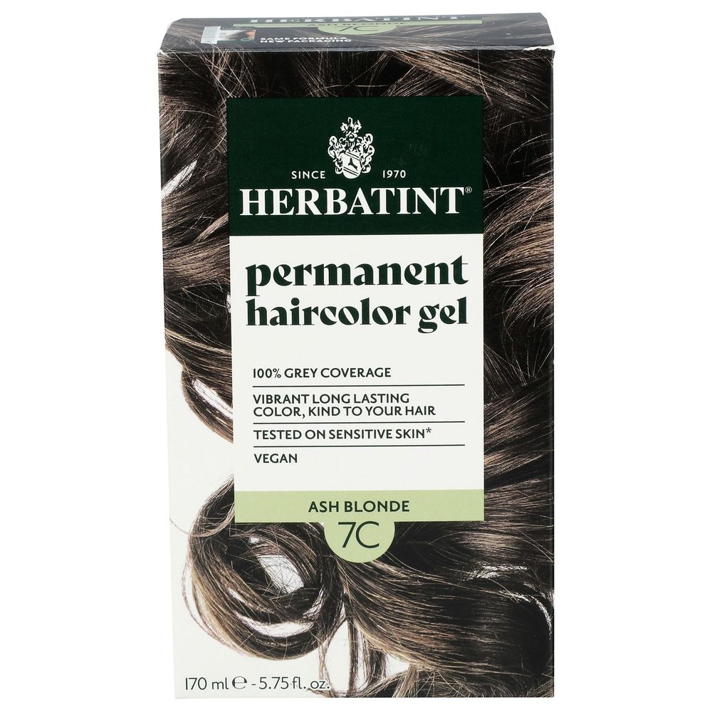 Herbatint 7C Ash Blonde Permanent Haircolor Gel, 5.75 Fluid Ounce -- 3 per case