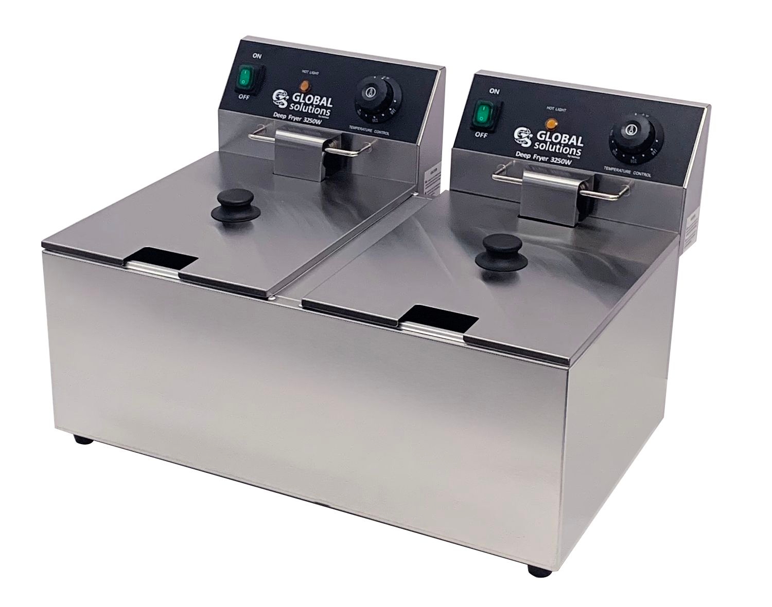 Global Solutions 208/240 Volt Deep Fryer, 32 Pound Oil Capacity