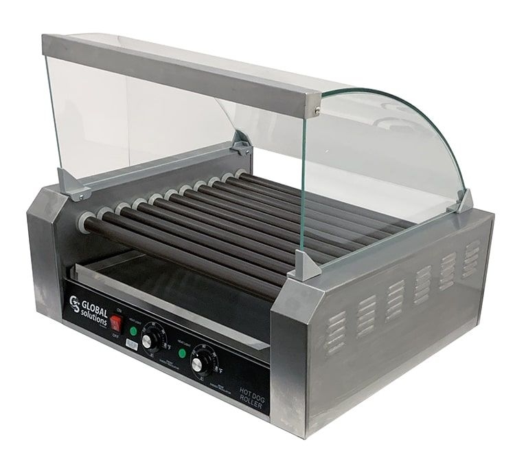 Global Solutions 30 Count Mechanical Roller Grill, 22.75 x 19 x 9 inch