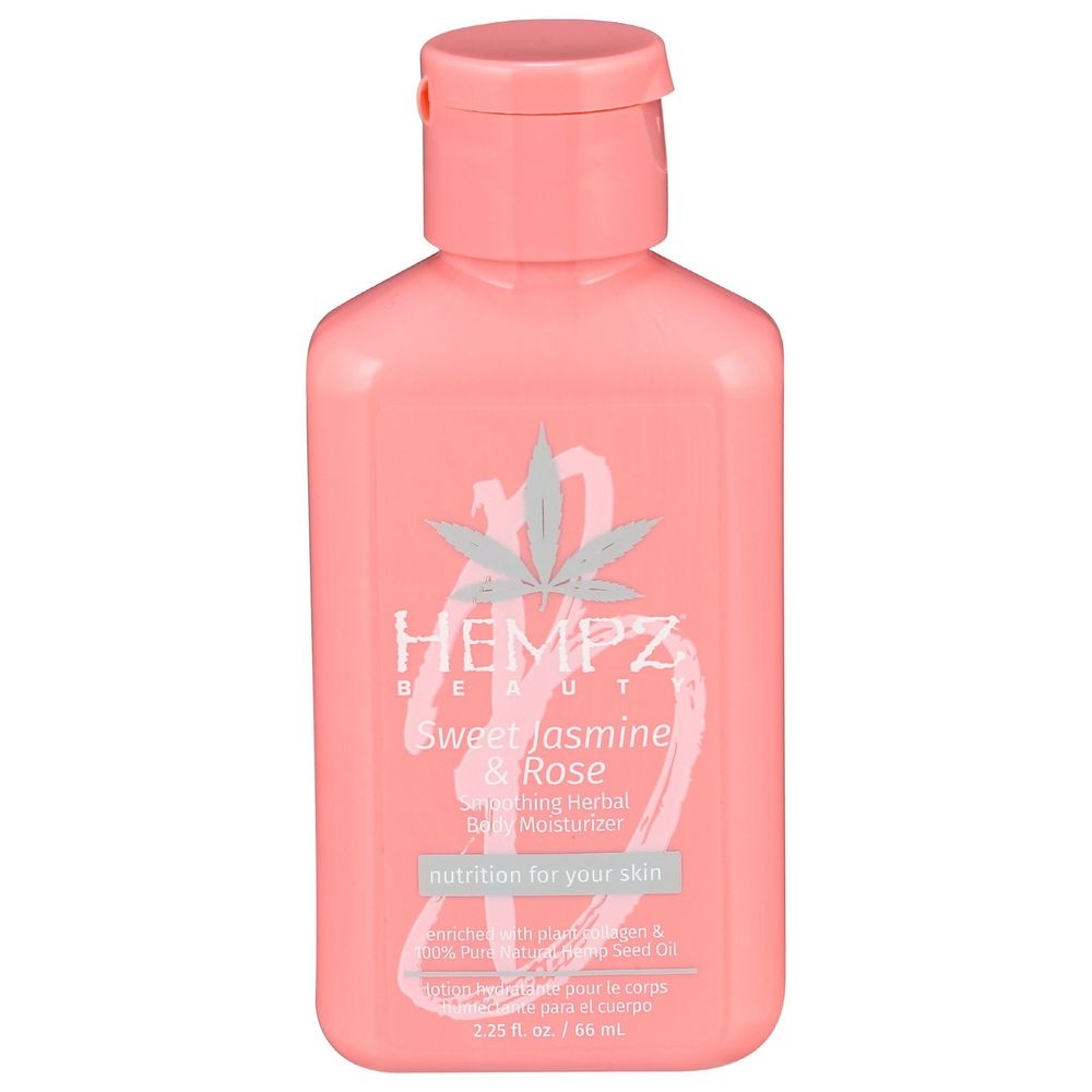 Hempz Sweet Jasmine and Rose Herbal Body Moisturizer with Collagen Booster, 2.25 Fluid Ounce -- 3 per case