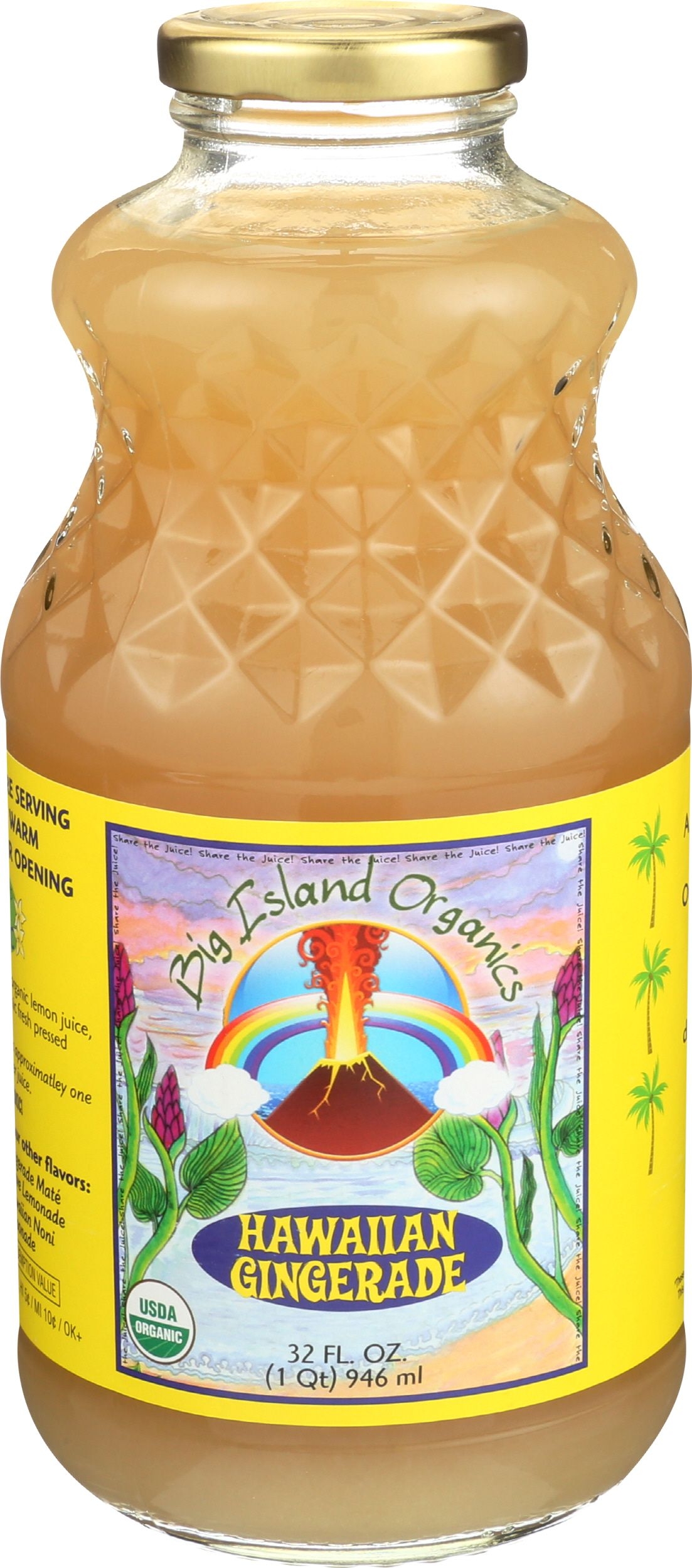 Big Island Organics Hawaiian Gingerade Juice, 32 Ounce -- 12 per case