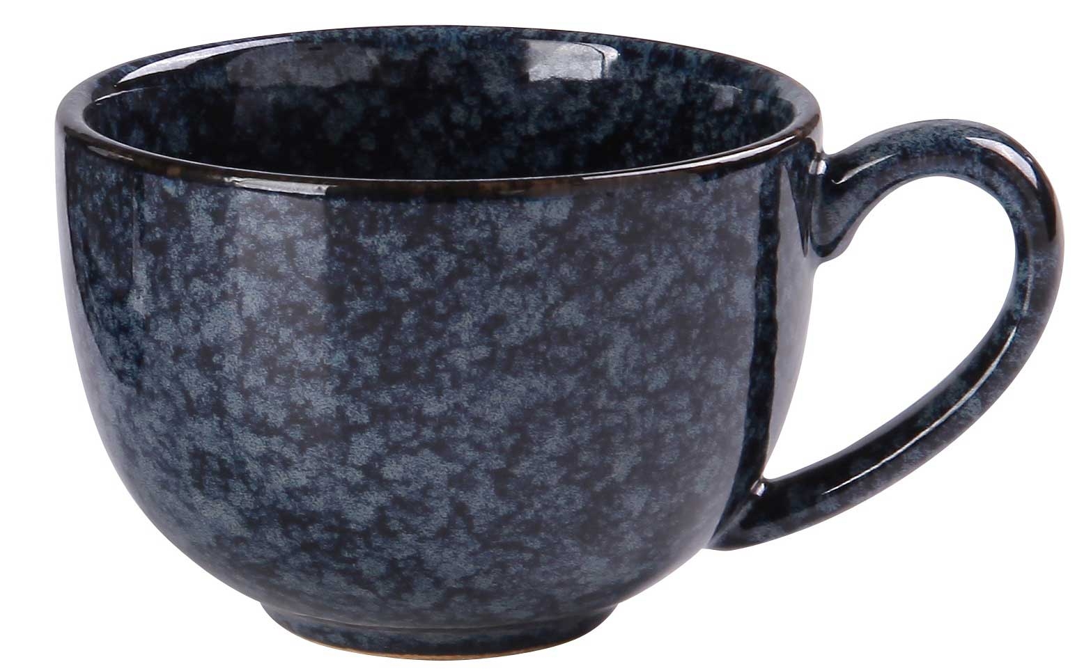 Yanco Blue Star Color Glazed Porcelain Blue Coffee Cup, 8 Ounce -- 36 per case