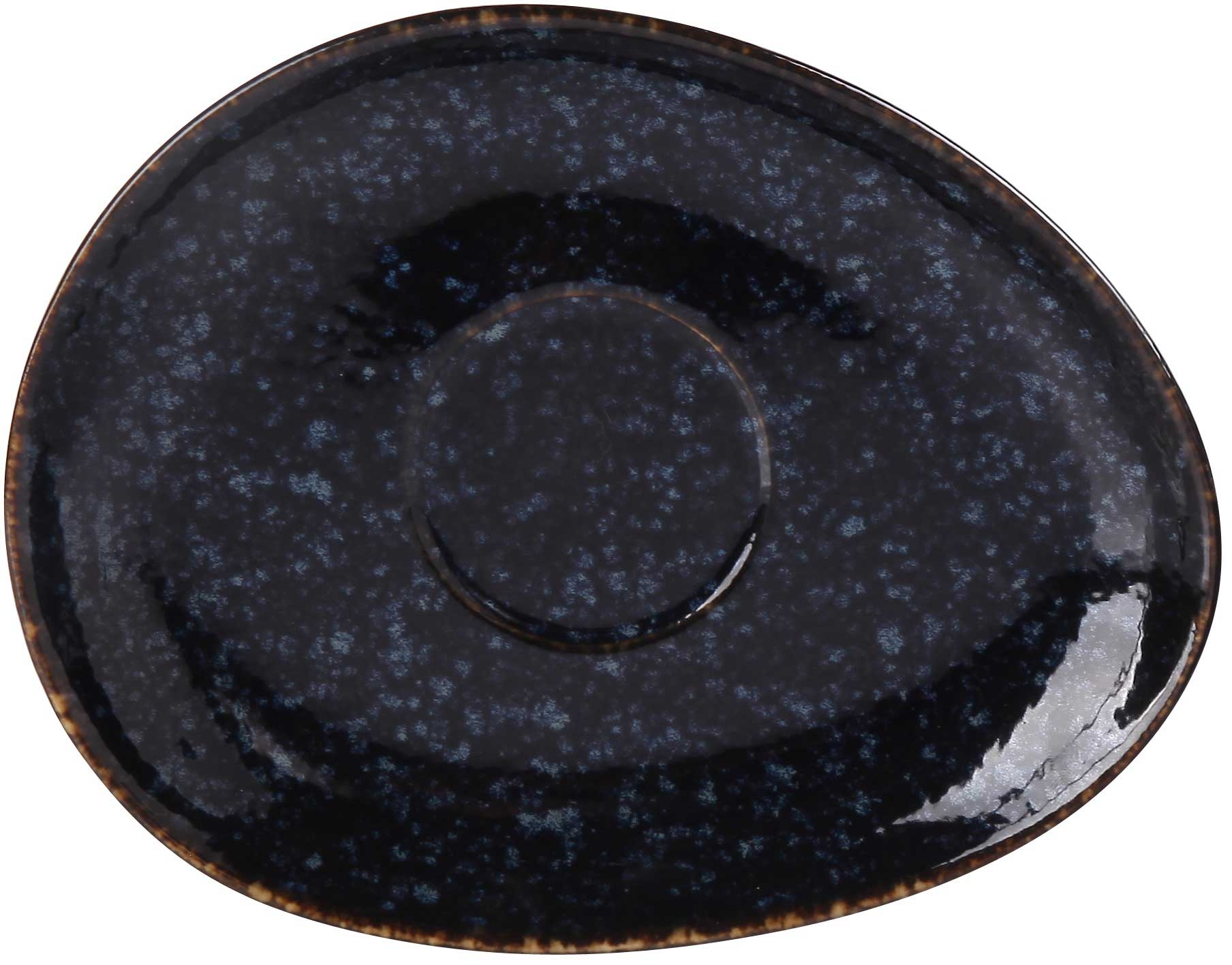 Yanco Blue Star Color Glazed Porcelain Blue Saucer, 6 x 4-3/4 x 3/4 inch -- 36 per case