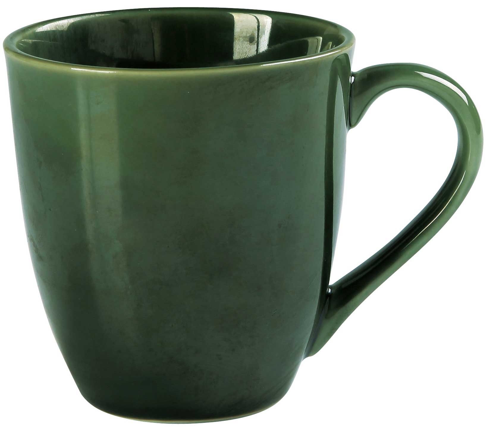 Yanco Green Gem Color Glazed Porcelain Green Mug, 12 Ounce -- 36 per case