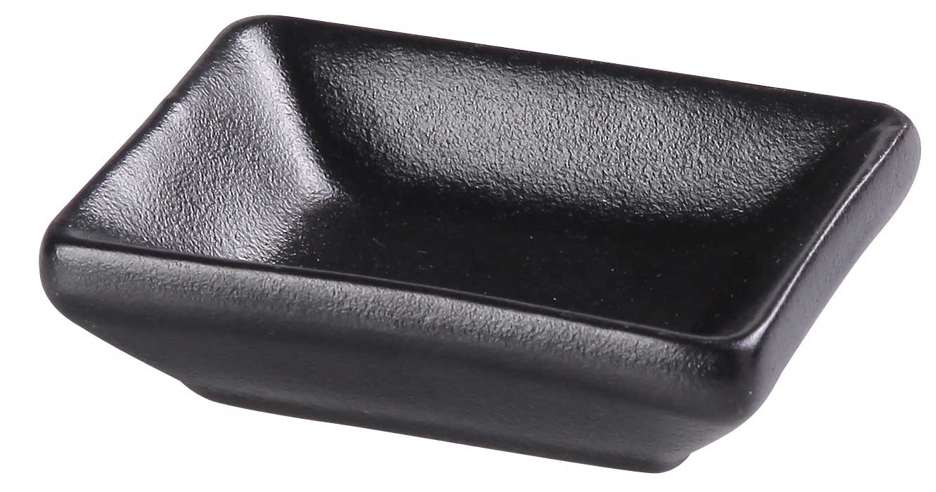 Yanco Noble Black Color Glazed Porcelain Black Sauce Dish, 1 Ounce -- 48 per case
