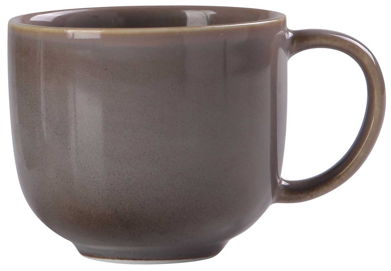 Yanco Peacock Color Glazed Porcelain Gray Coffee Cup, 8 Ounce -- 36 per case
