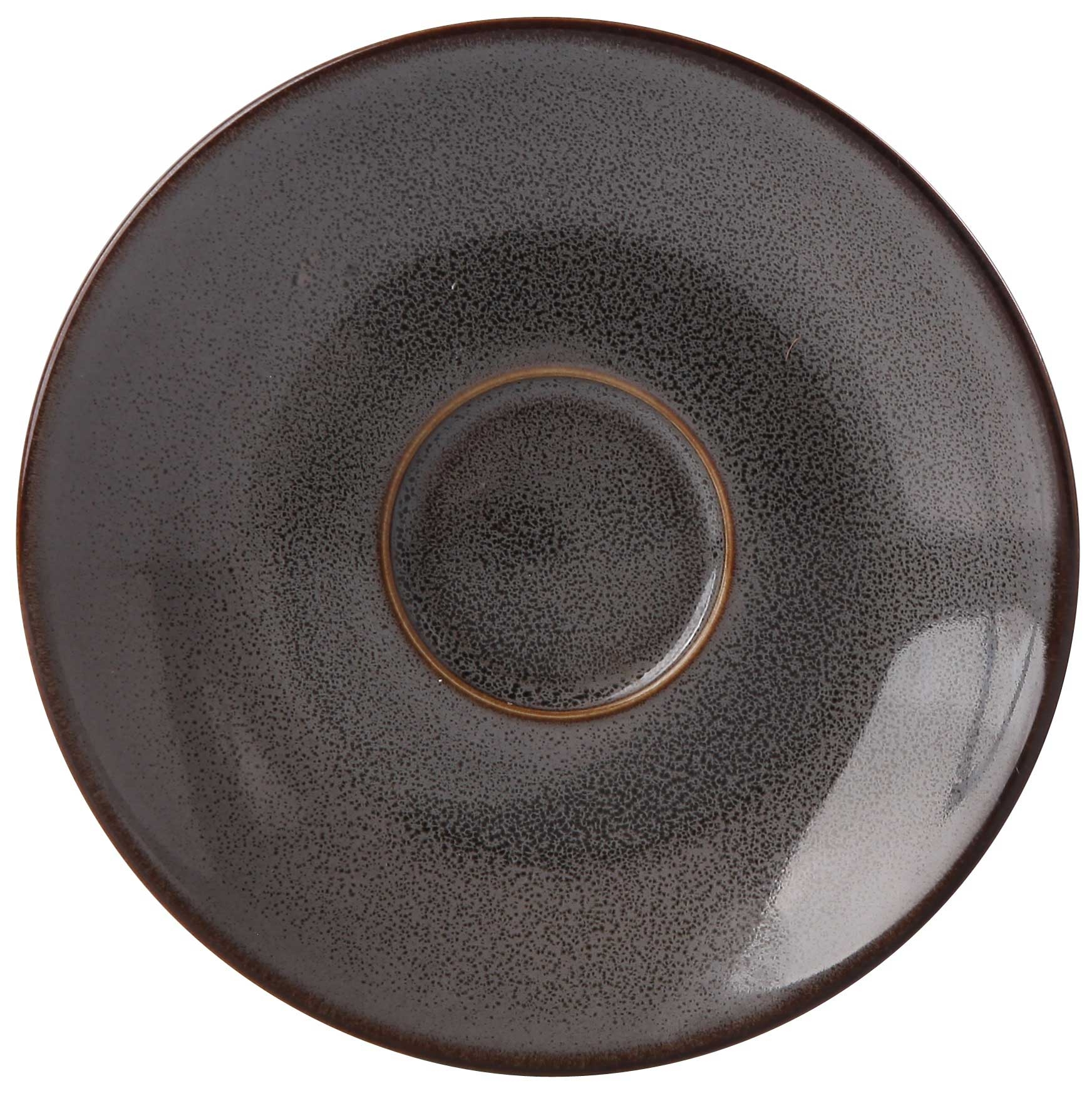 Yanco Peacock Color Glazed Porcelain Gray Saucer for Pk-001 -- 36 per case