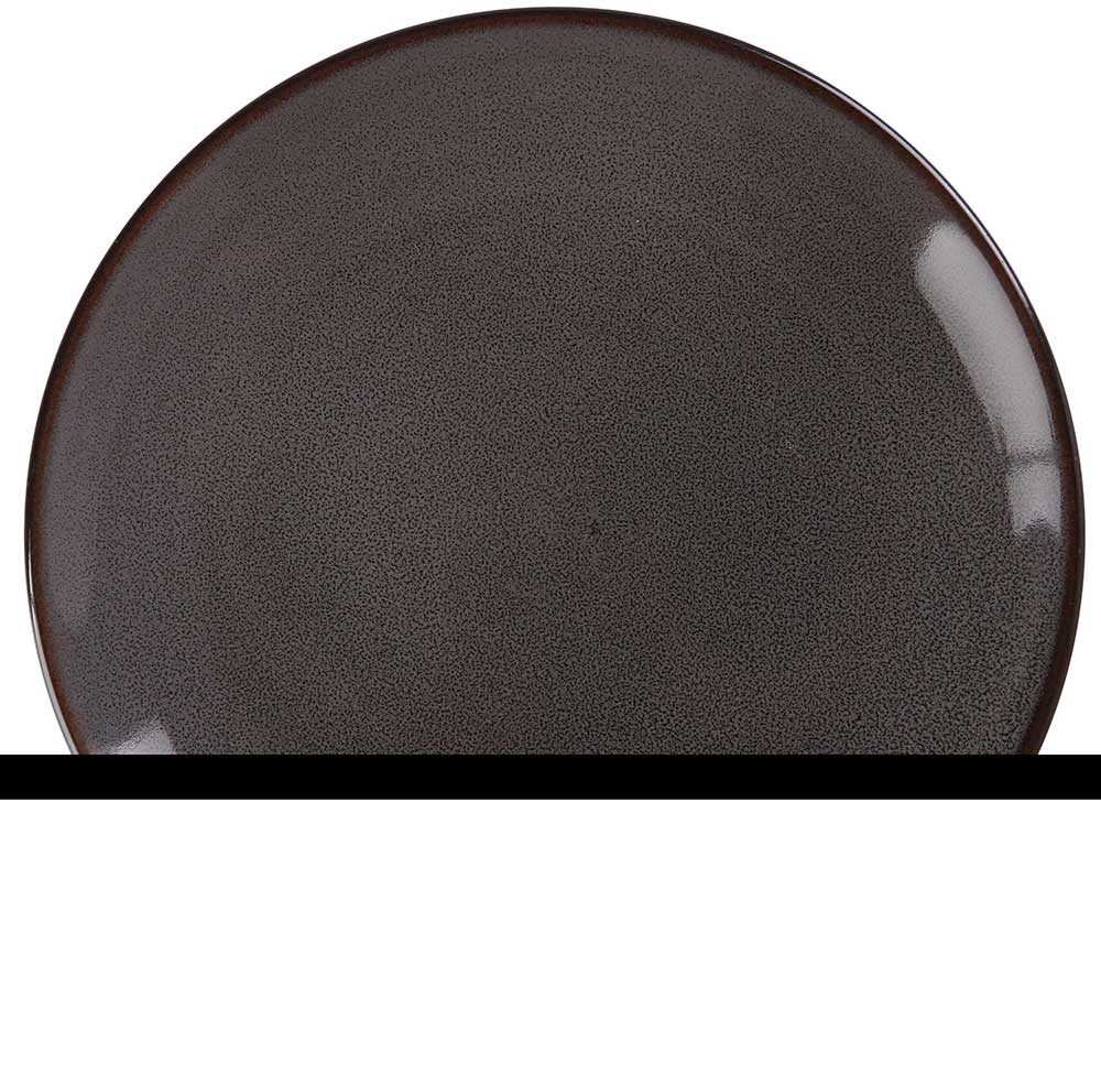 Yanco Peacock Color Glazed Porcelain Gray Coupe Plate, 7-1/4 x 3/4 inch -- 36 per case