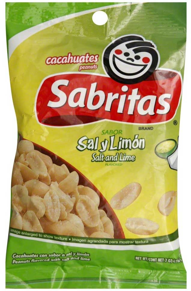 Gamesa Sabritas Salt and Lime Peanuts, 7 Ounce -- 12 per case