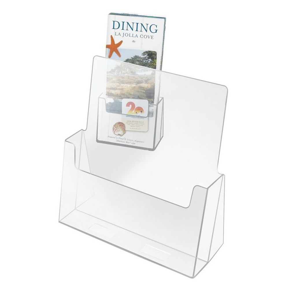 Cal-mil Large Brochure Rack, 8 1/2 X 1 1/2 X 10 Inch -- 6 Per Case