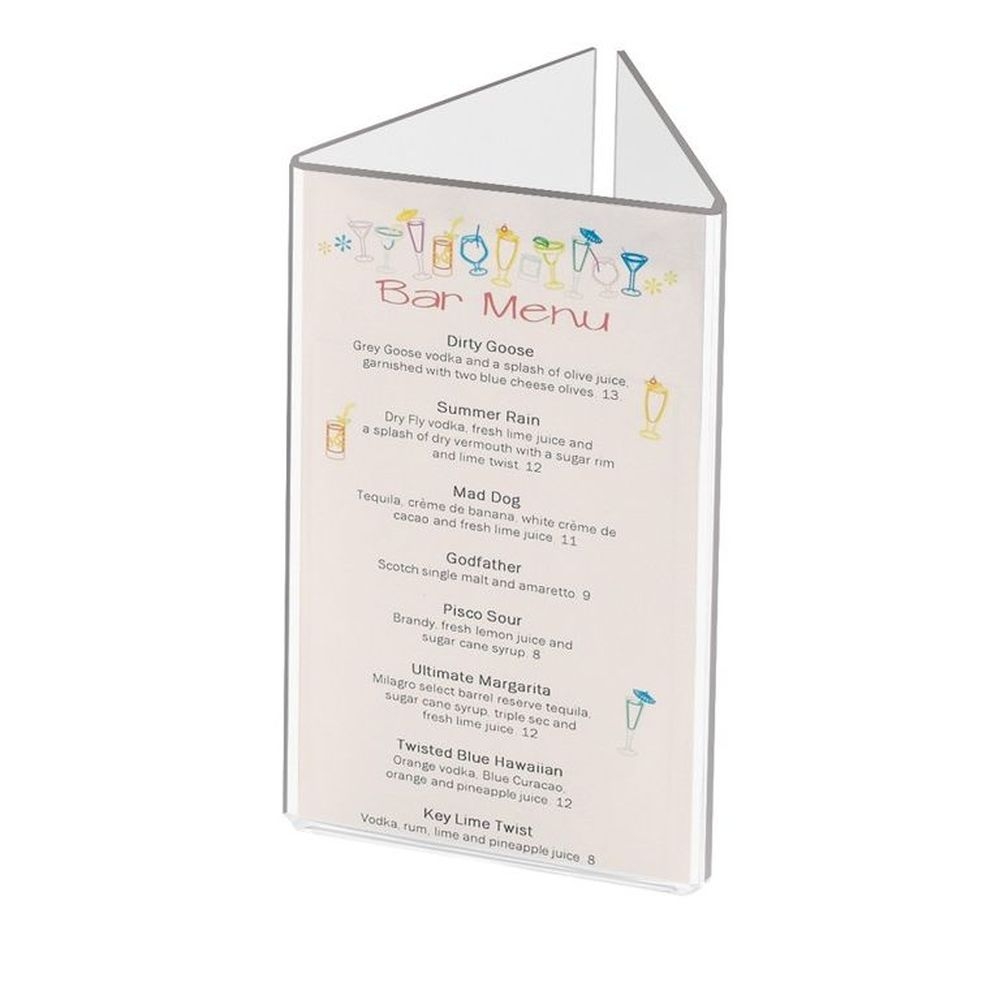 Cal-Mil Classic Clear Acrylic Triangle Turntable Cardholder, 4 x 6 inch