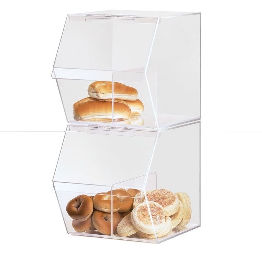 Cal-mil Classic Stackable Acrylic Food Bin With Divider, 11 X 14 X 12 Inch