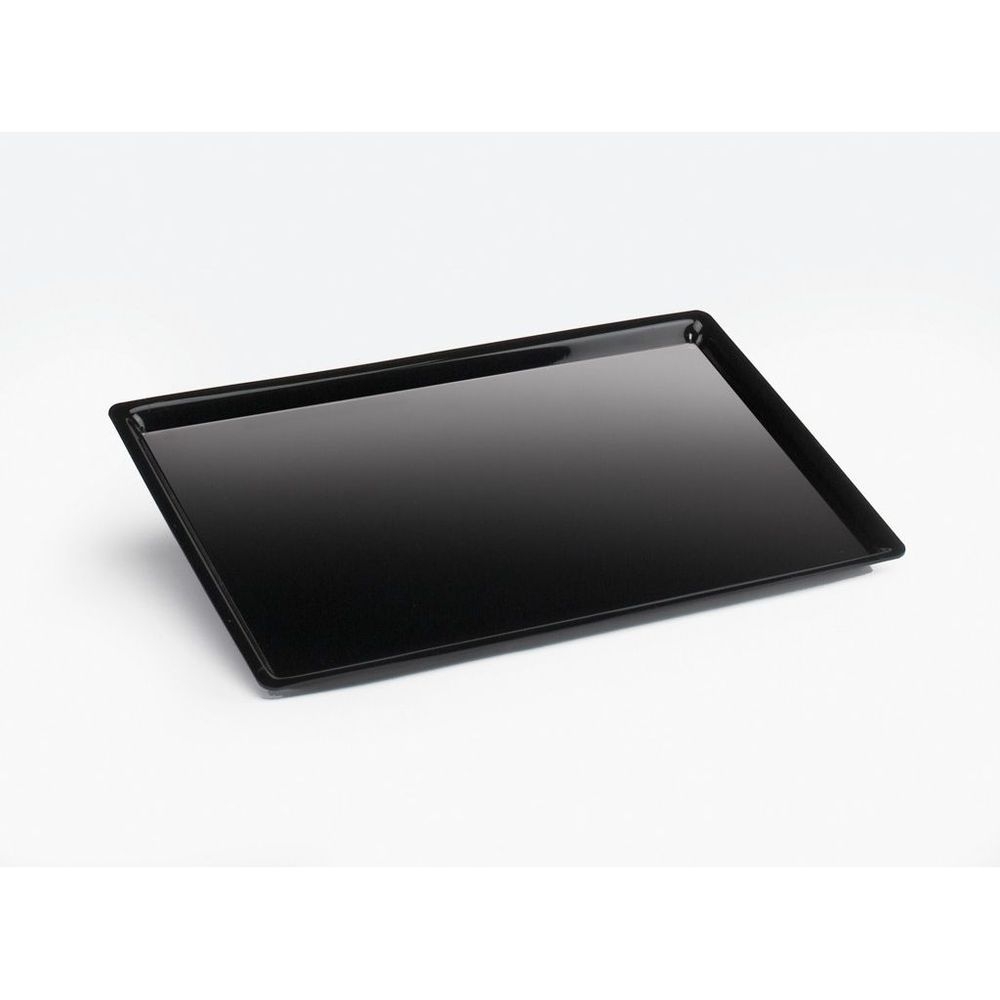 Cal-Mil Black Acrylic Shallow Display Tray, 10 x 12 x 1 inch -- 6 per case