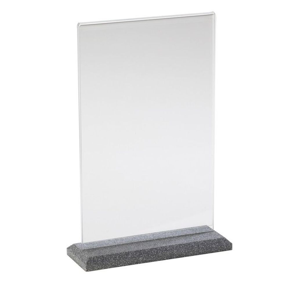 Cal-Mil Clear Acrylic and Granite Deluxe Card Holder, 8.5 x 1 x 11 inch