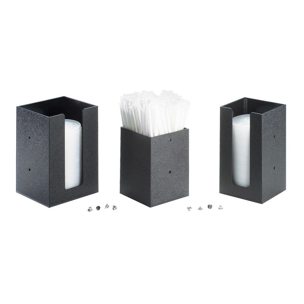 Cal-mil Classic Black Acrylic Modular Countertop Straw Holder, 4.25 X 4.25 X 6 Inch