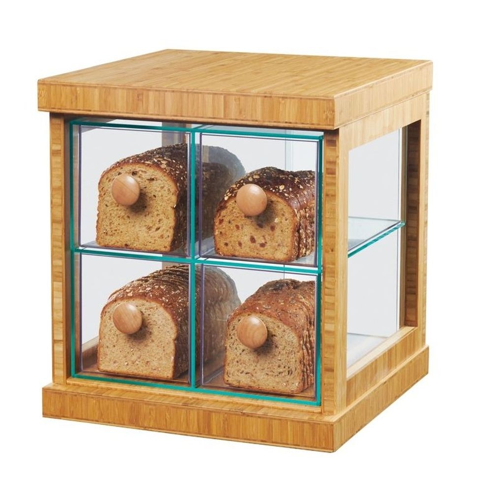 Cal-mil Bamboo 4 Drawer Bread Case, 16.5 X 15 X 15 Inch
