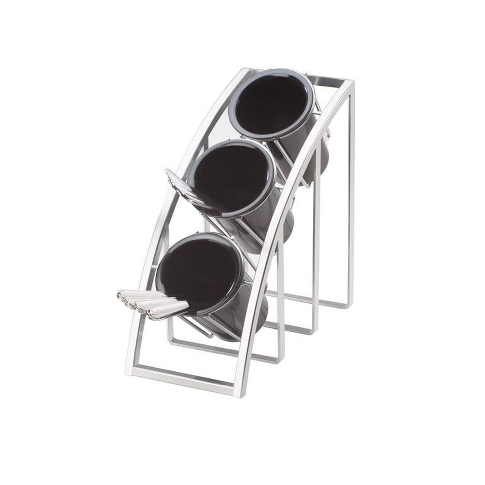 Cal-Mil Mission Silver Sloped 3 Tier Display, 7 x 13 x 13 inch