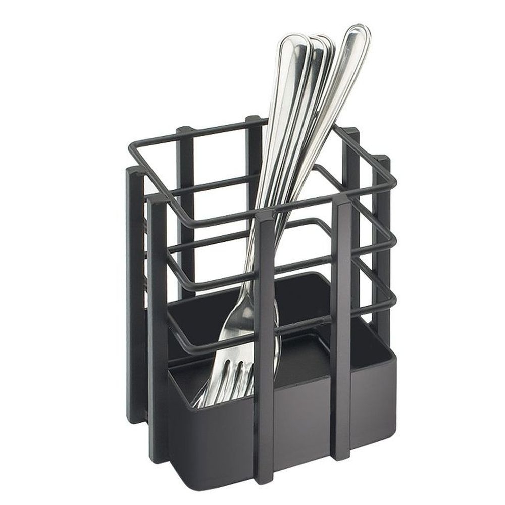 Cal-Mil Soho Black Flatware Display, 4 x 4 x 4.5 inch -- 4 per case