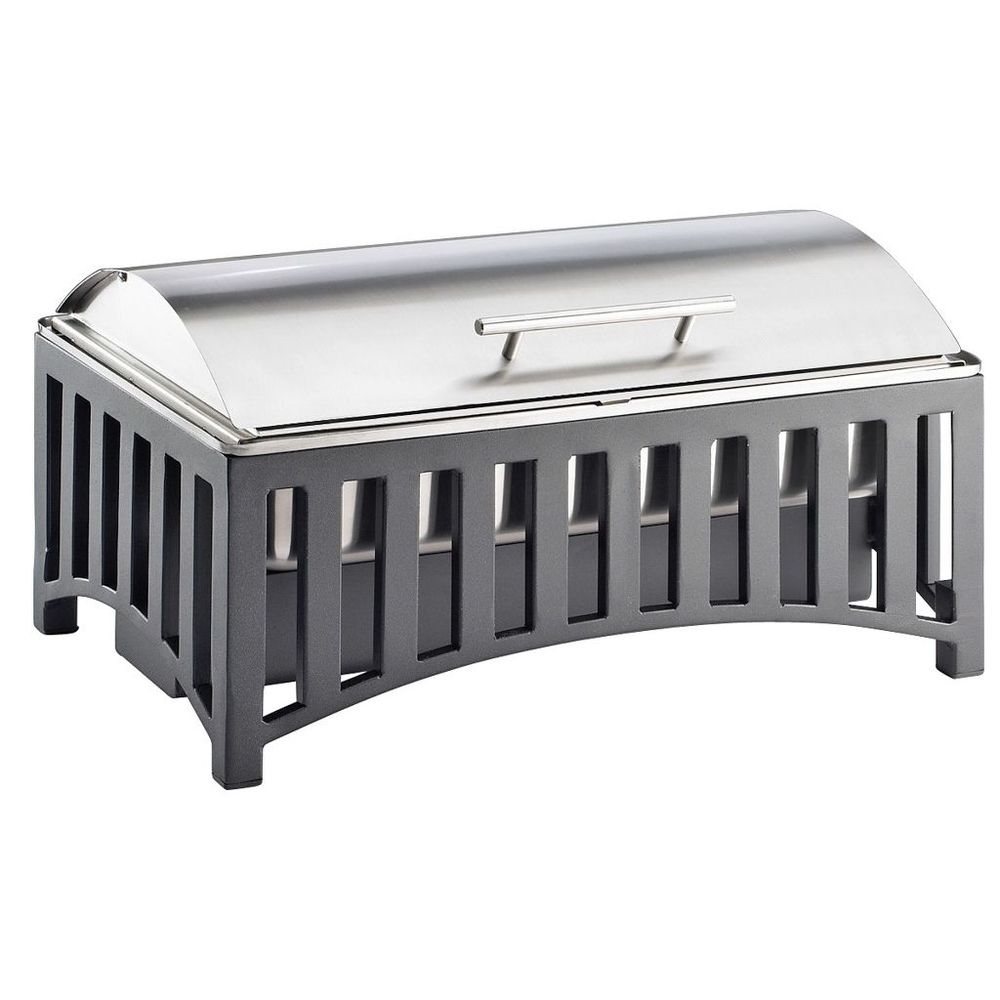 Cal-Mil Mission Chafer with Pan and Lift Top Cover, 21.625 x 13.625 x 15.25 inch