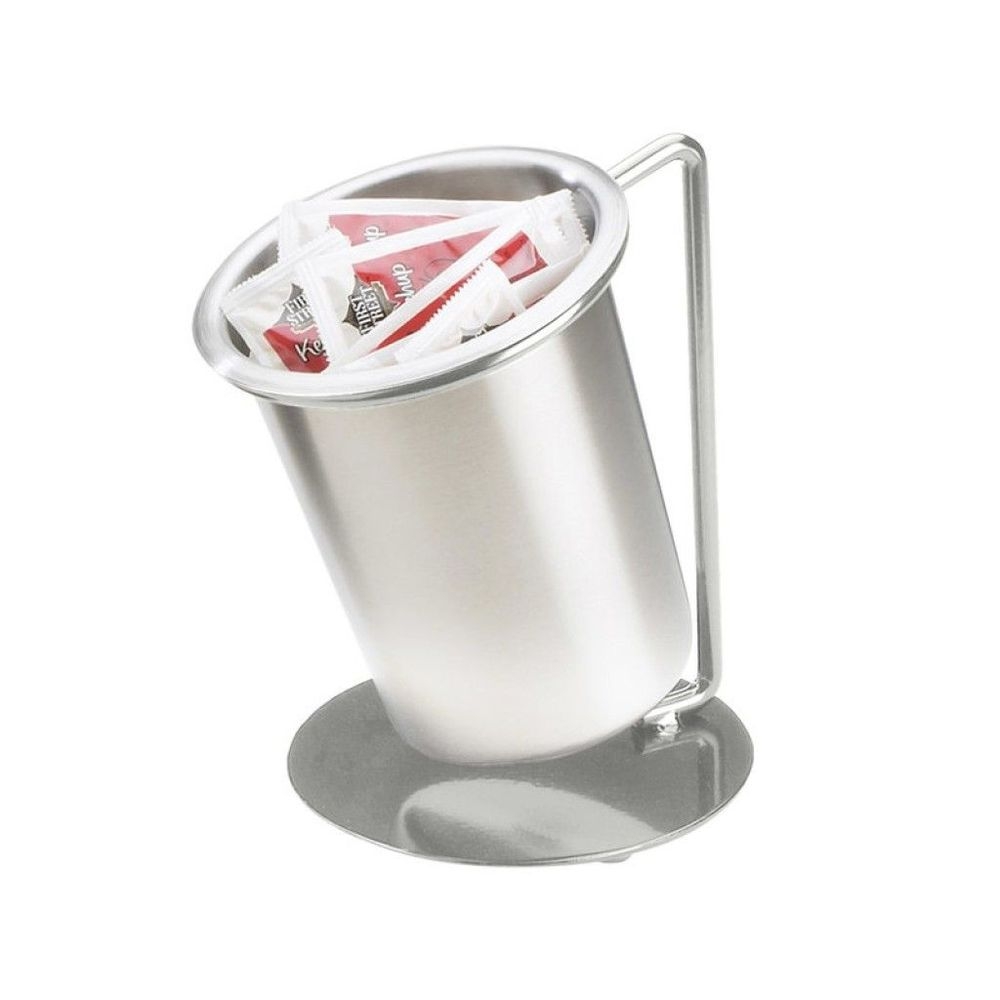 Cal-Mil Iron Silver Frame Single Ring Display with Solid Stainless Steel Cylinder, 6 x 6 x 6 inch