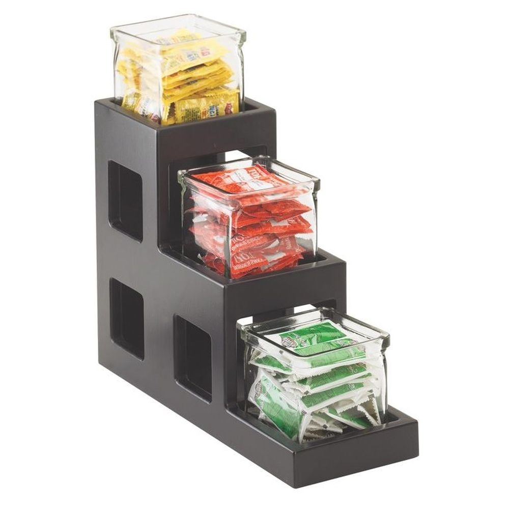 Cal-mil Midnight Bamboo 3 Step Jar Display, 5 X 14 X 13 Inch