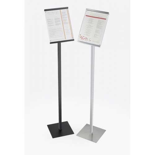 Cal Mil Silver One by One Metal Magnetic Sign Display, 8.75 x 8.75 x 46.125 inch.