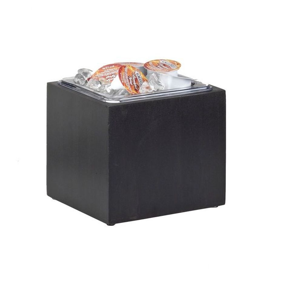Cal-Mil Midnight Bamboo Ice Housing with Clear Pan, 7 x 6 x 6.5 inch