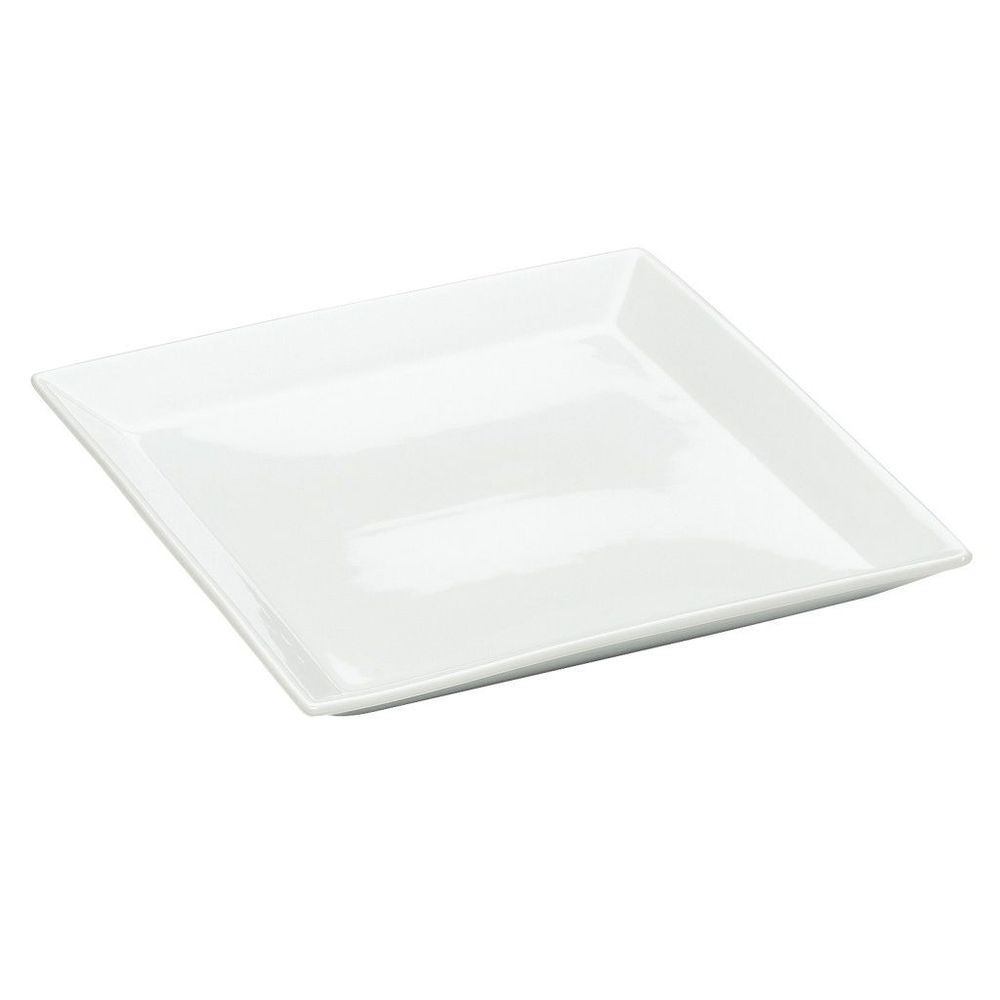 Cal-Mil White Porcelain Large Square Platter, 11.875 x 11.875 x 1.25 inch -- 3 per case