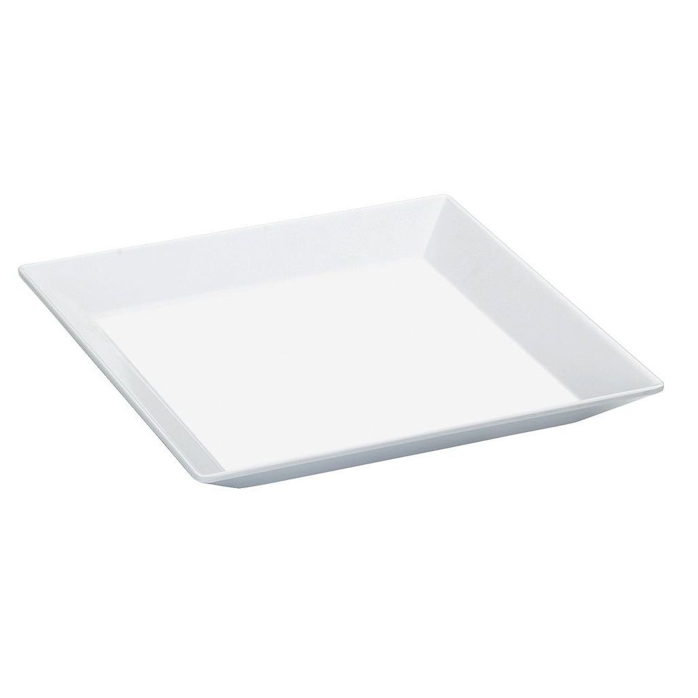 Cal-Mil White Melamine Large Square Platter, 11.75 x 11.75 x 1 inch -- 3 per case